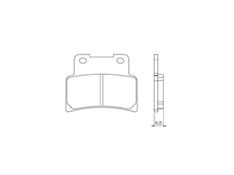 Klocki hamulcowe kh432 aprilia 125/750/850, yamaha yzf 125r, mt125`14-16, przód (ft 3098)